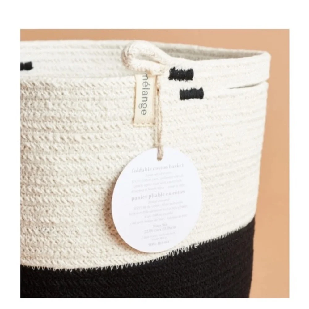 Mia Melange Foldable Cotton Basket Fabfitfun Fall Box 2020 9